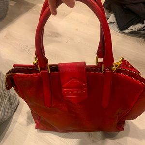 Red leather marc jacobs bag
